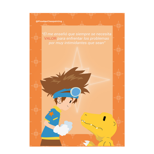 Print Agumon y Taichi - Digimon