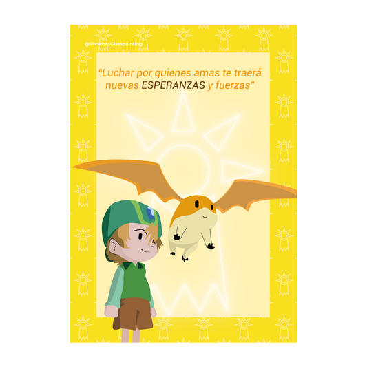 Print Patamon y Takeru - Digimon